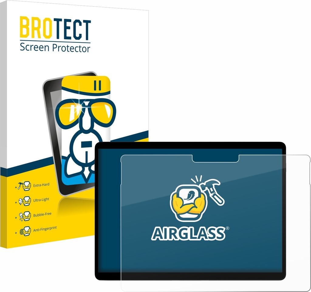 BROTECT Schutzglas für Microsoft Surface Pro X Schutzfolie Panzer Folie Glas Display Schutz klar