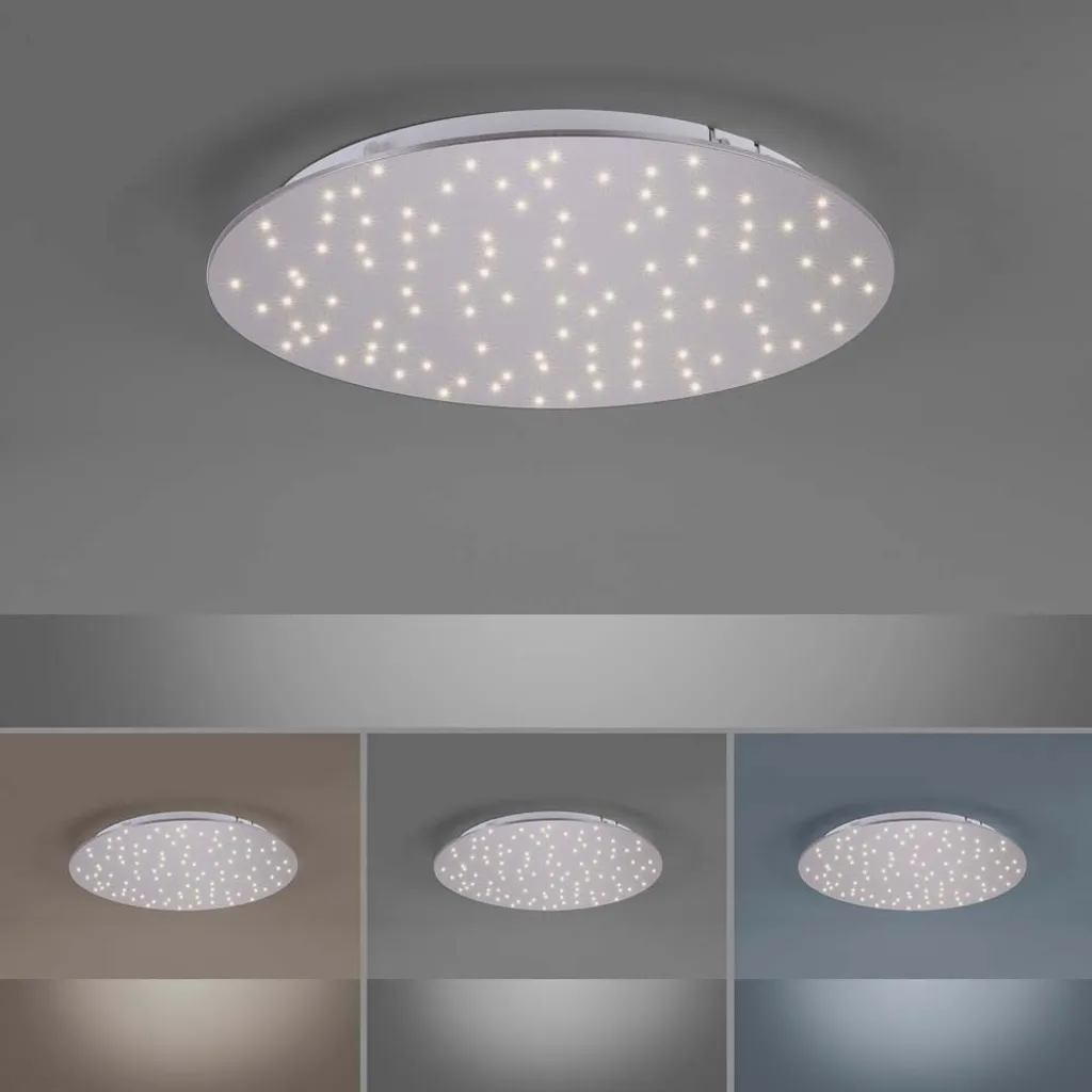 Plafonnier LED effet étoilé D 48 cm à intensité variable avec télécommande