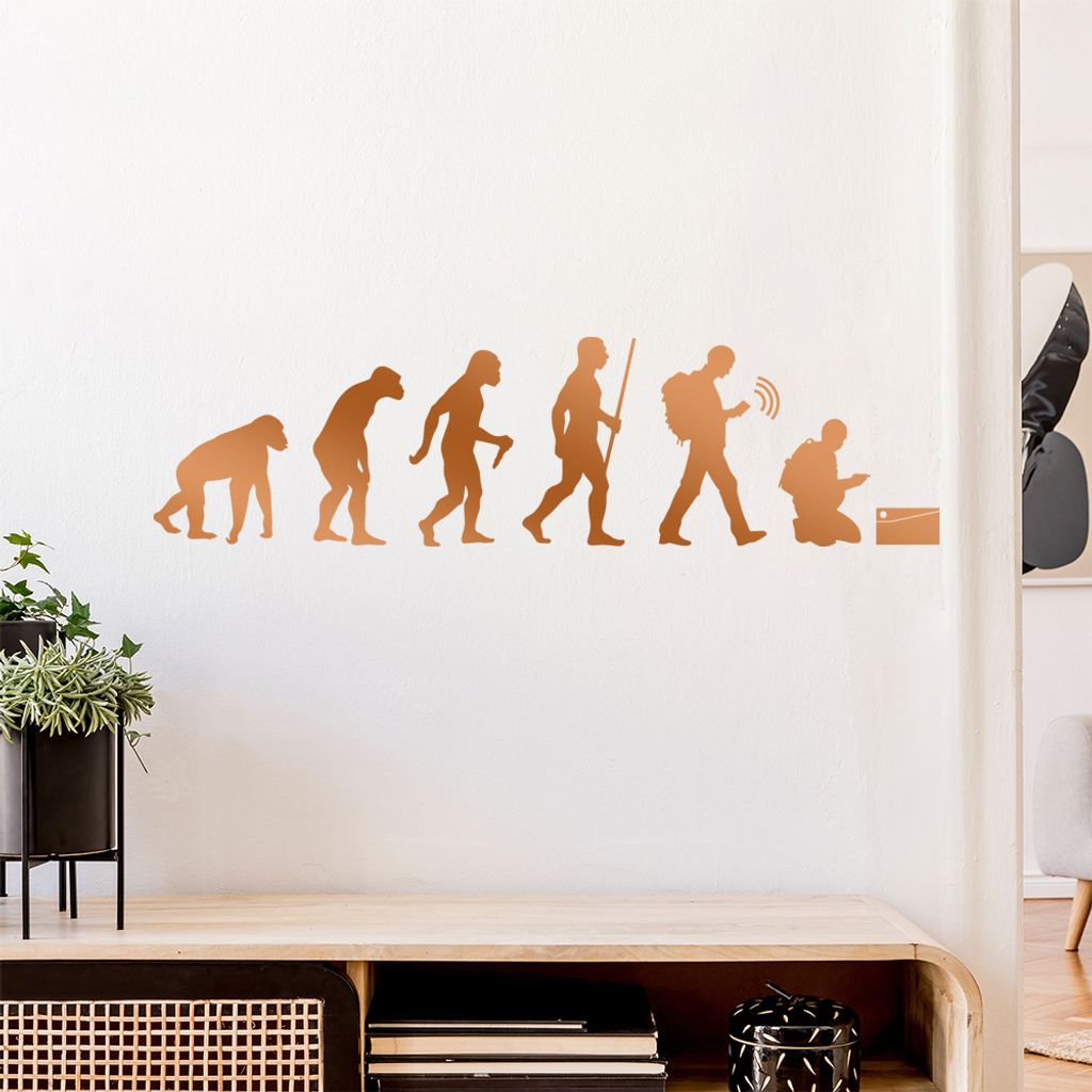 Geocaching Fund Evolution Wandtattoo Wandaufkleber Wall Sticker - Dekoration, Küche, Wohnzimmer, Schlafzimmer, Badezimmer