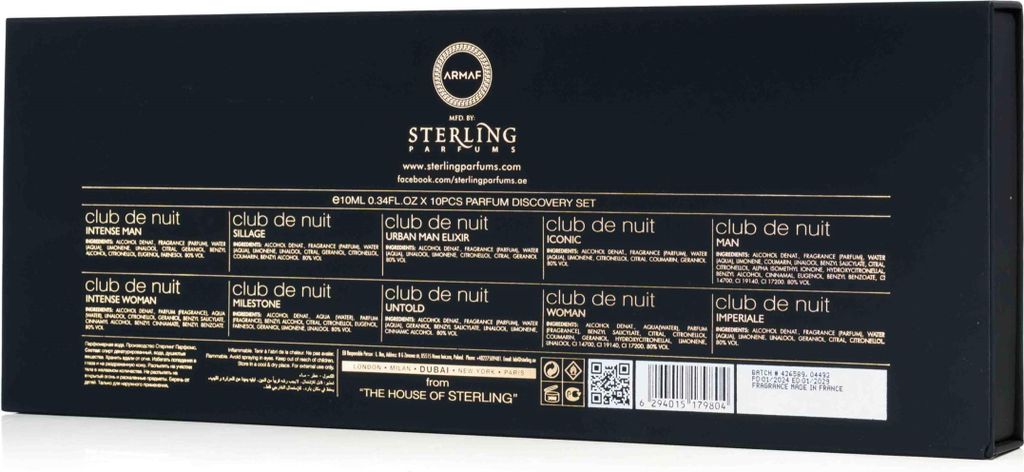 Kolekce Armaf Club De Nuit - 10 x 10 ml