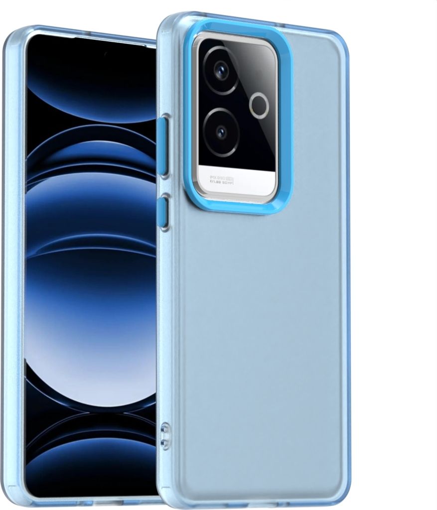 Handyhülle für Realme GT6 Schlank Durchscheinend Matt Stoßfest Schutzhülle Blau