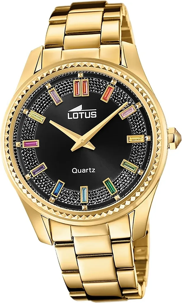 Orologio Solo Tempo Donna Lotus 18902/6 Bliss Oro e Nero Classic
