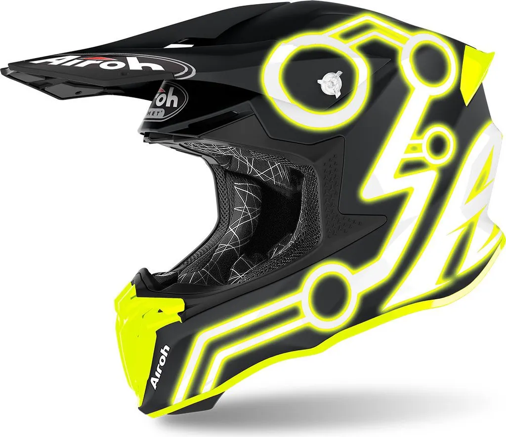 Casque Enduro Airoh Twist 2.0 Néon Jaune XS - Confort et Ventilation