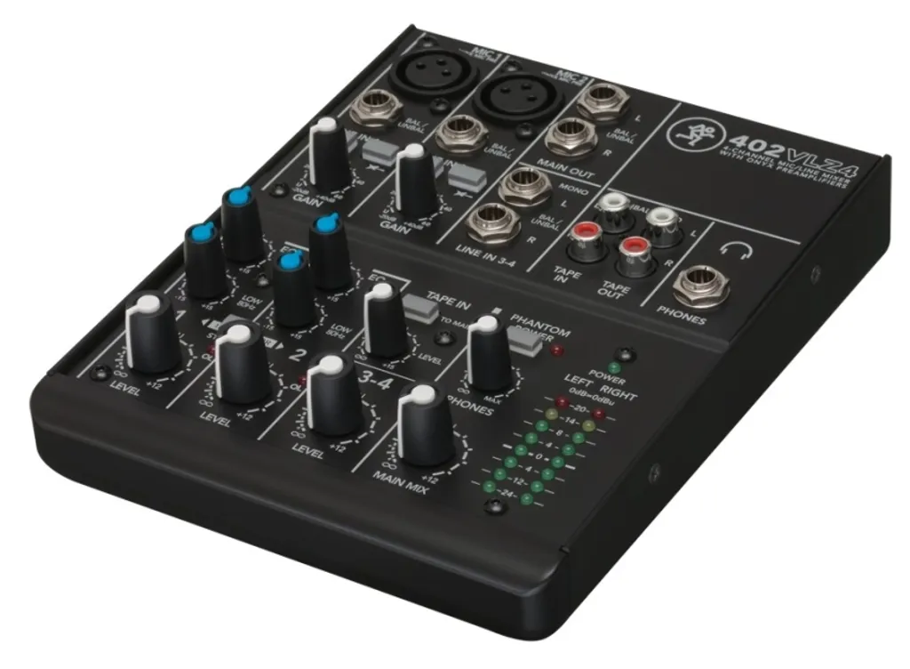 Console de Mixage Compacte 4 Canaux Mackie 402VLZ4 Robuste et Silencieuse