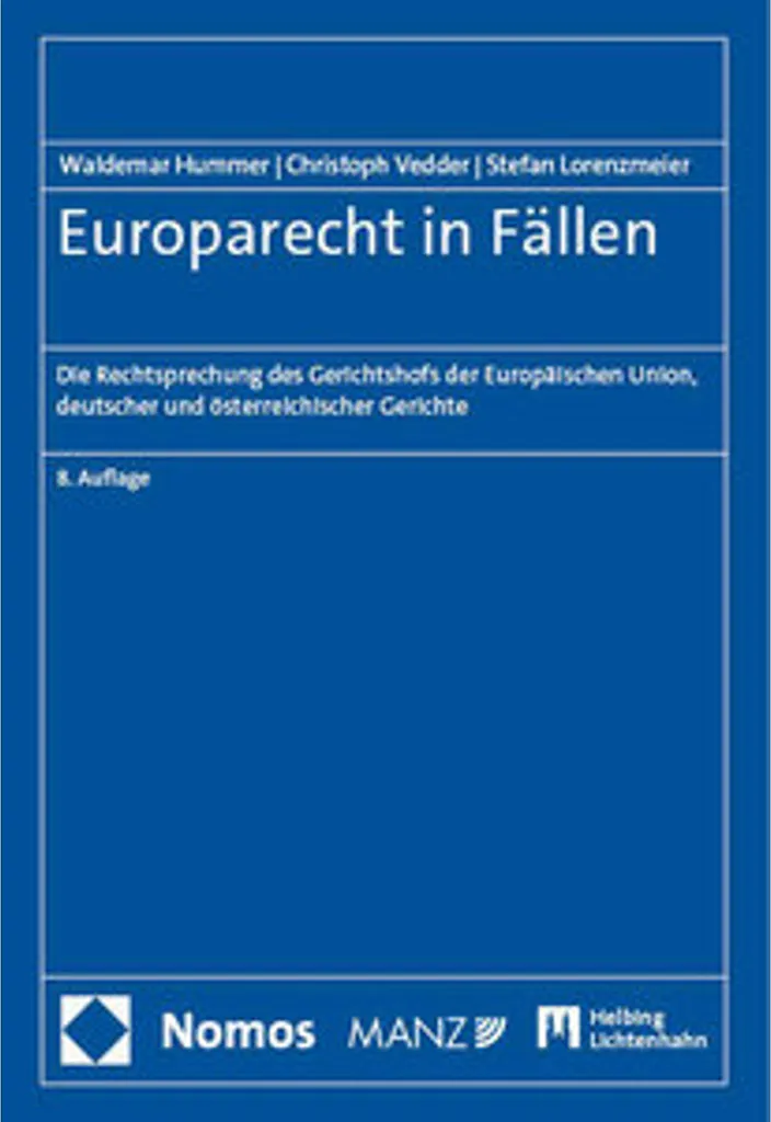 Manuel Europarecht in Fällen Méthode de Cas Juridiques Clairs