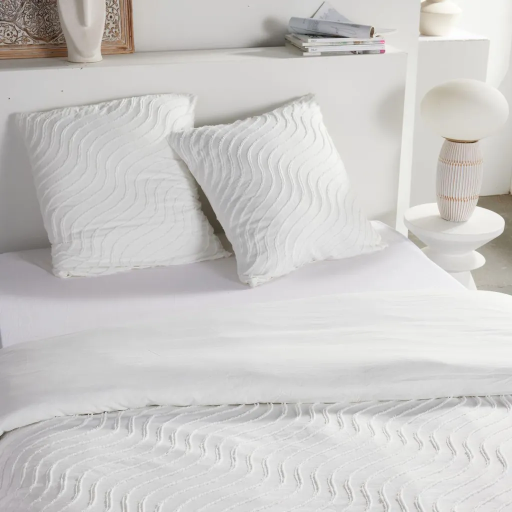 Parure de lit imprimé fleurs en coton ESSENTIAL - Housse et Taies