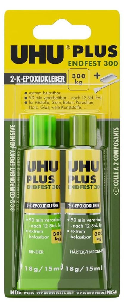 1x UHU 2-Komponentenkleber 33g Plus endfest 300 Produktbild 