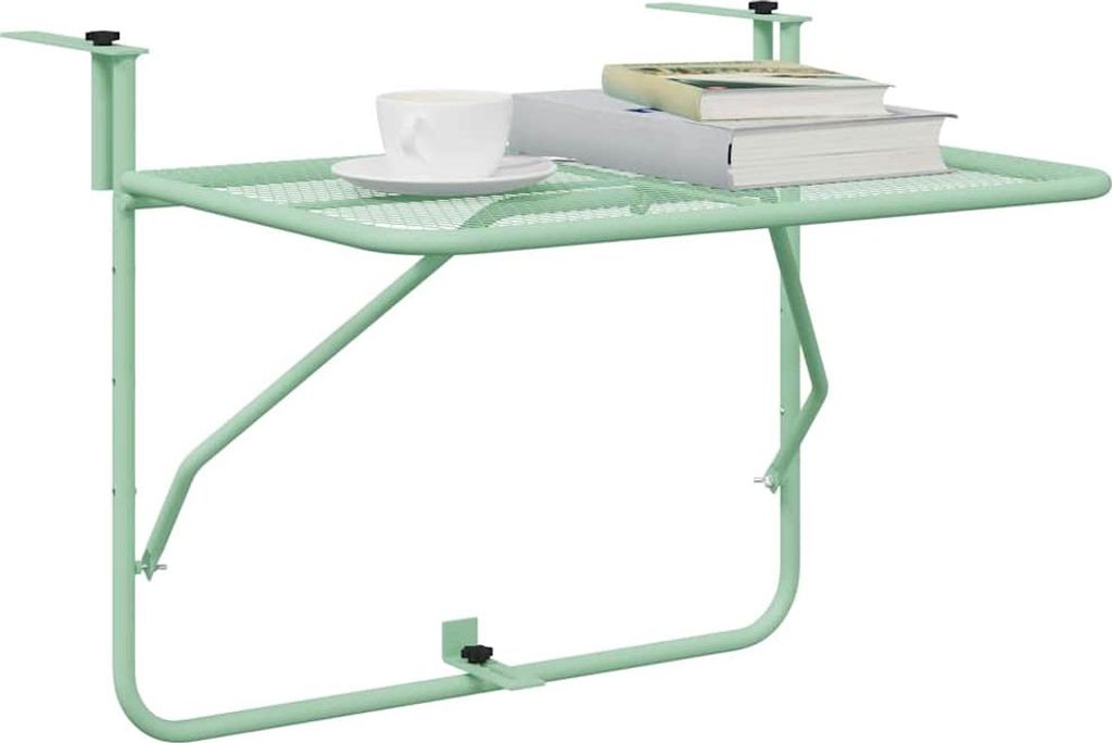 "im Sonderangebot"Esstisch/Outdoor Tisch - Hängender Balkontisch - moderne Design - Balkontisch - Minzgrün 60x39x65 cm Stahl DEMöbel 9874727