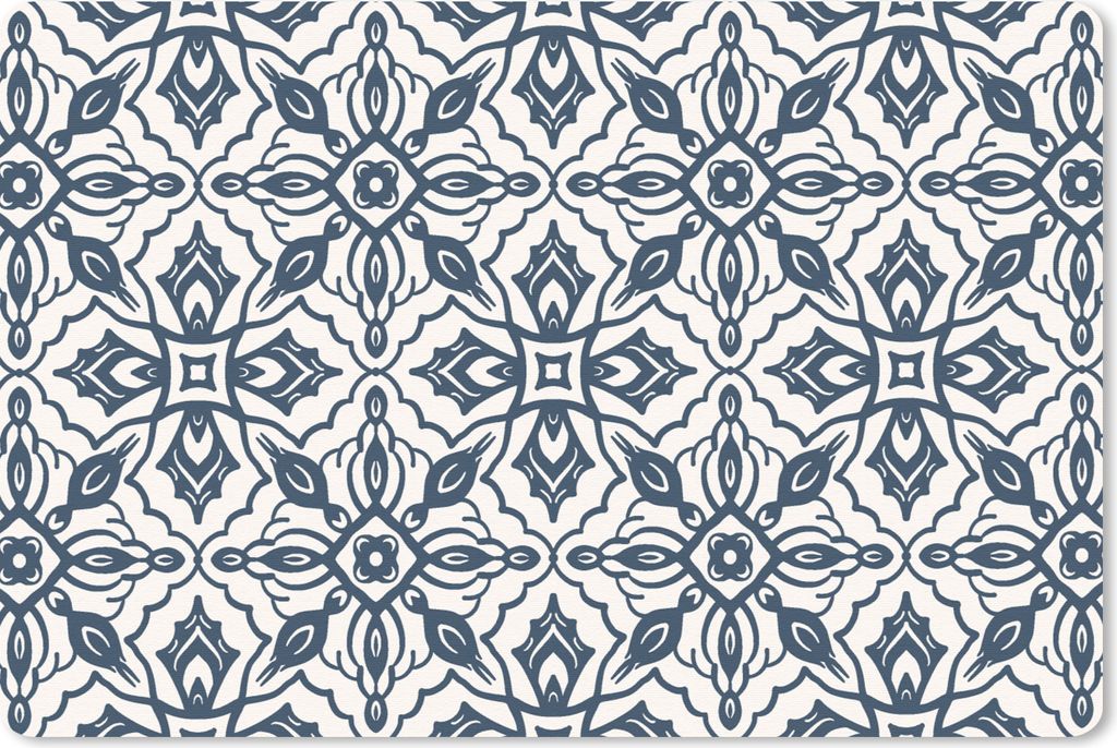 MuchoWow Mauspad Mousepad Muster - Mandala - Blau 27x18 cm - Mousepads - Maus Mat - Pad - Mausunterlage - Büroartikel - Desk Matten