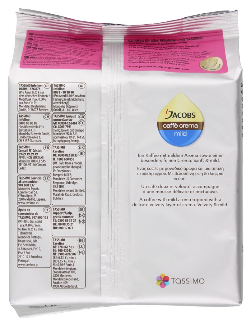 Tassimo Jacobs Caffè Crema mild | 16 T Discs, Kaffeekapseln Produktbild 6