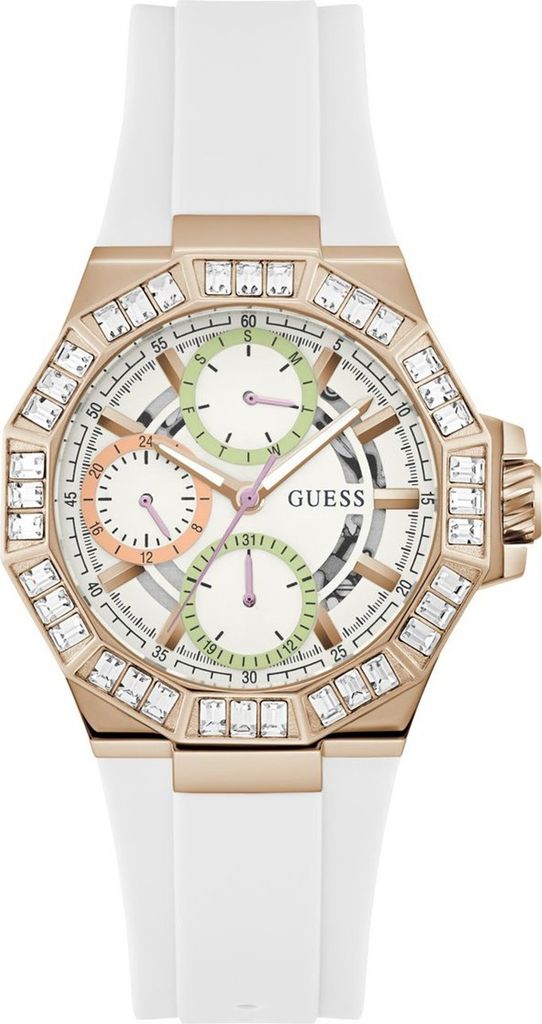 Guess Damen Armbanduhr SELENE Multifunktion weiß, roségold Produktbild 