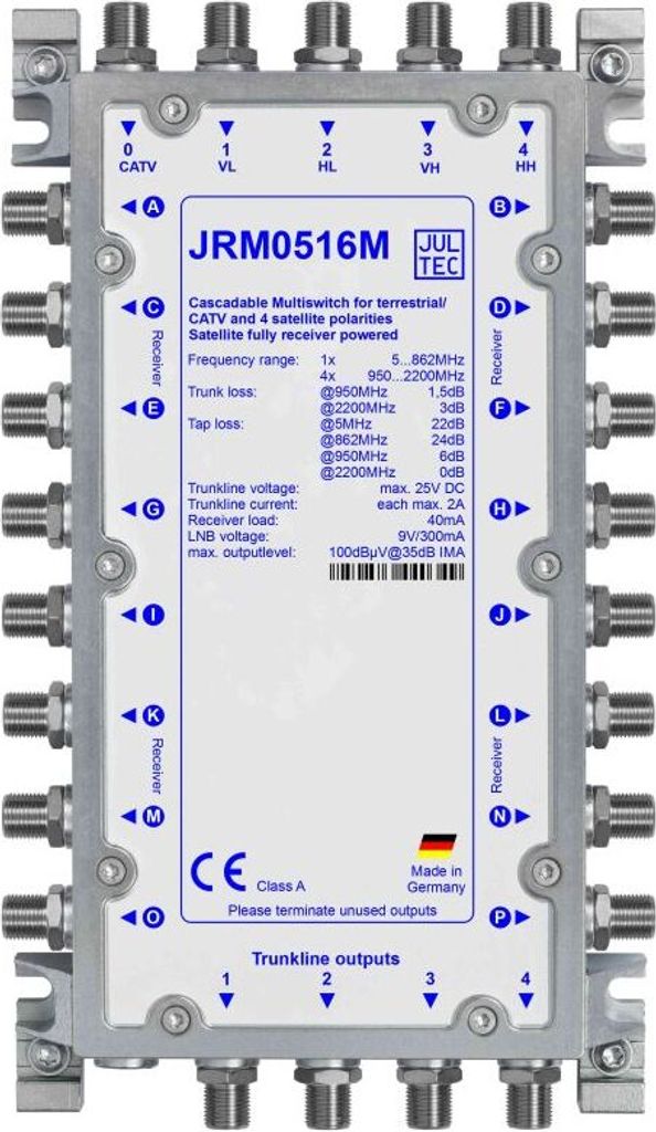 Jultec JRM0516M 5/16 Multischalter ohne Netzteil (kaskadierbar)