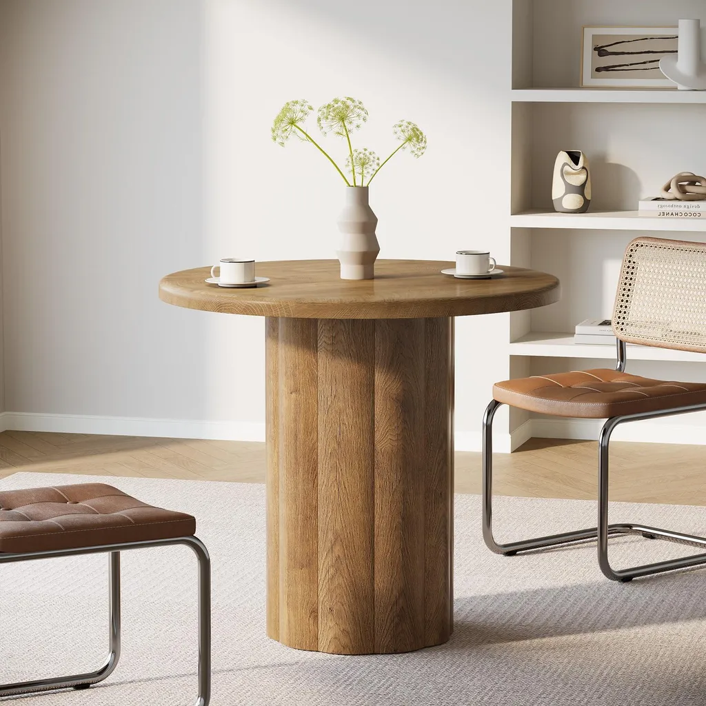 Bureau Rond 80 cm Stable et Compact - Fini les Réunions Encombrées !