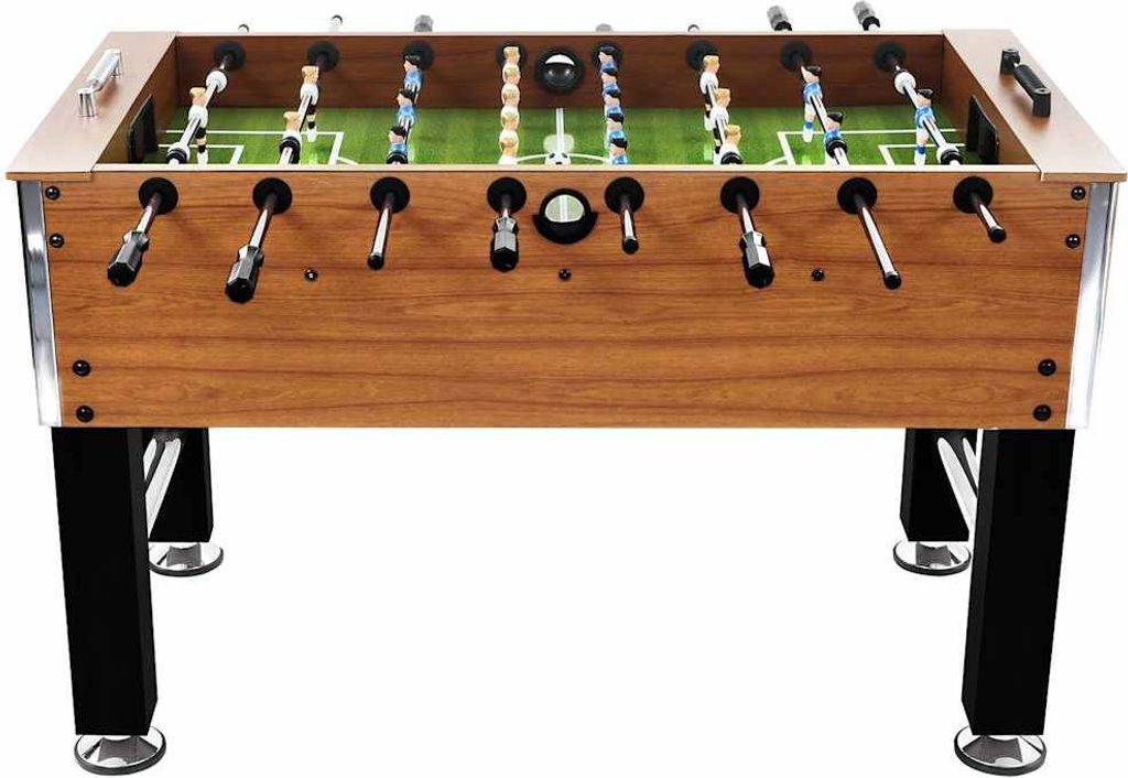 vidaXL Kickertisch Stahl 60 kg 140x74,5x87,5 cm Hellbraun Produktbild 