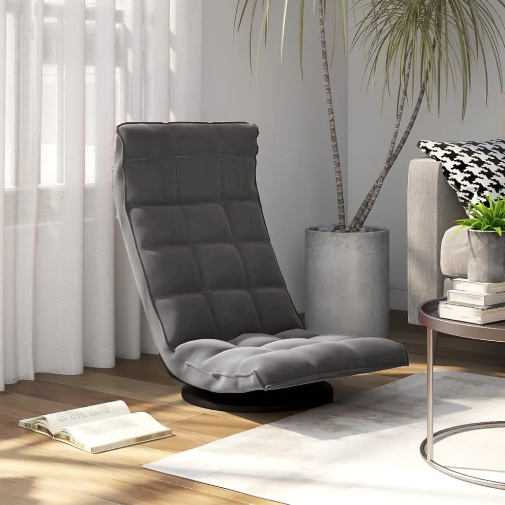 Chaise de sol pivotante ergonomique en velours pour éviter le mal de dos