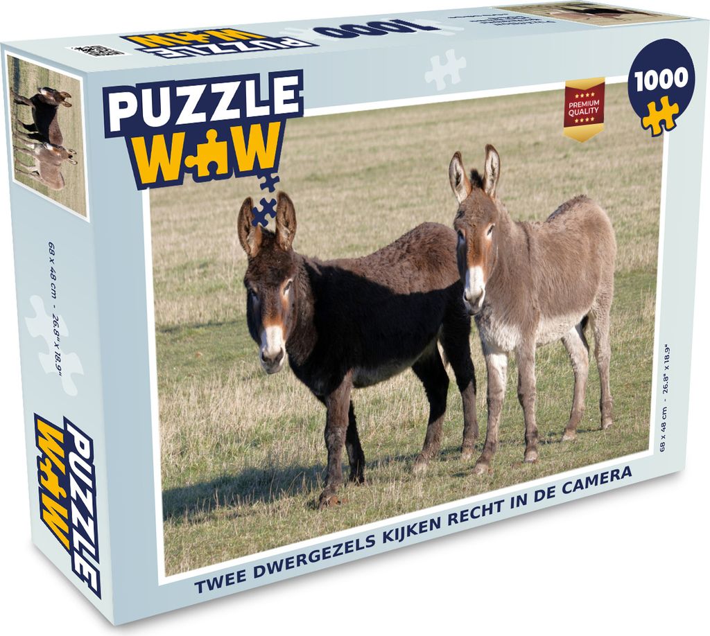 MuchoWow Puzzle 1000 Teile Zwei Zwerge schauen direkt in die Kamera - Erwachsene - Rätsel