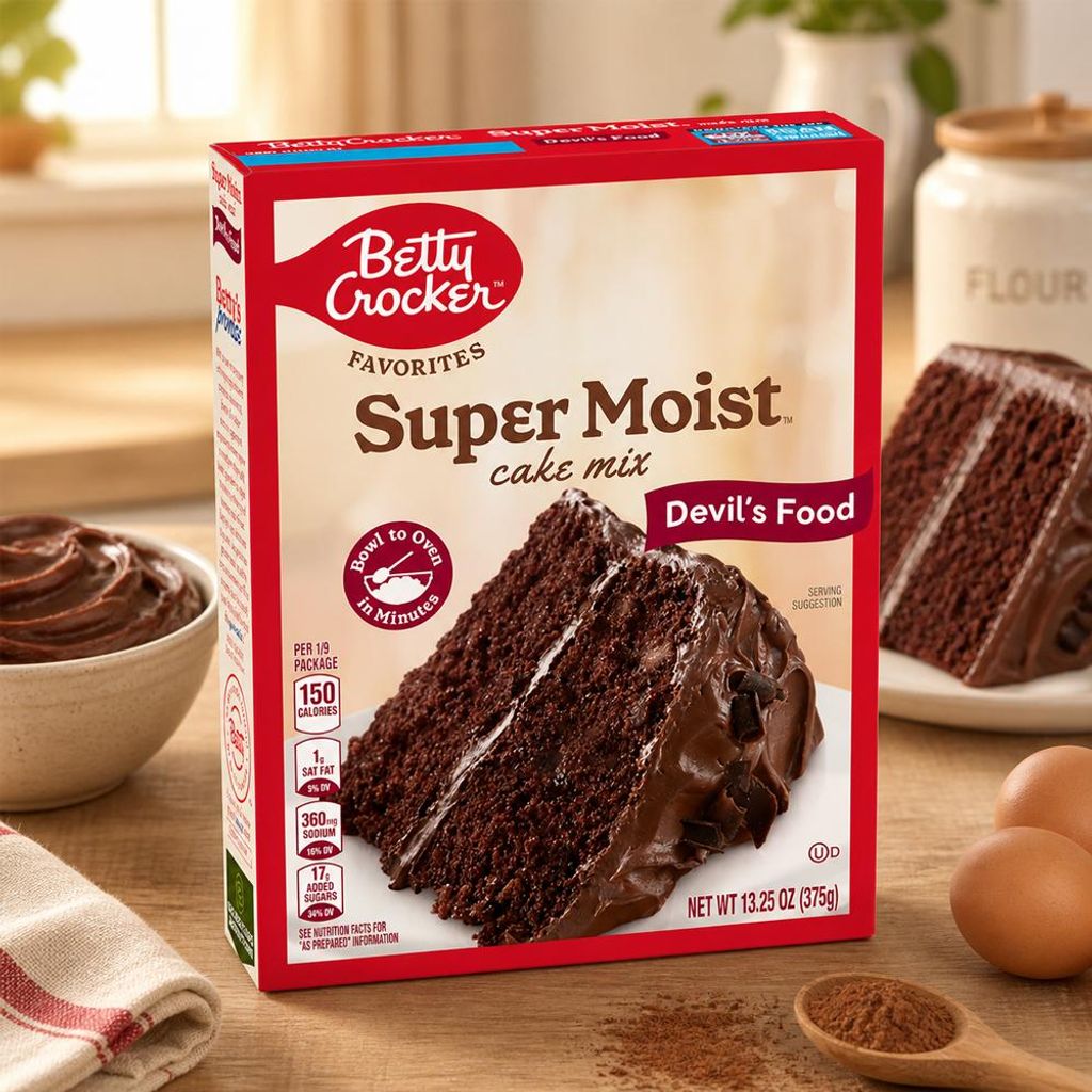 Betty Crocker Super Moist Devils Food Cake Mix 375g Immagine del prodotto 