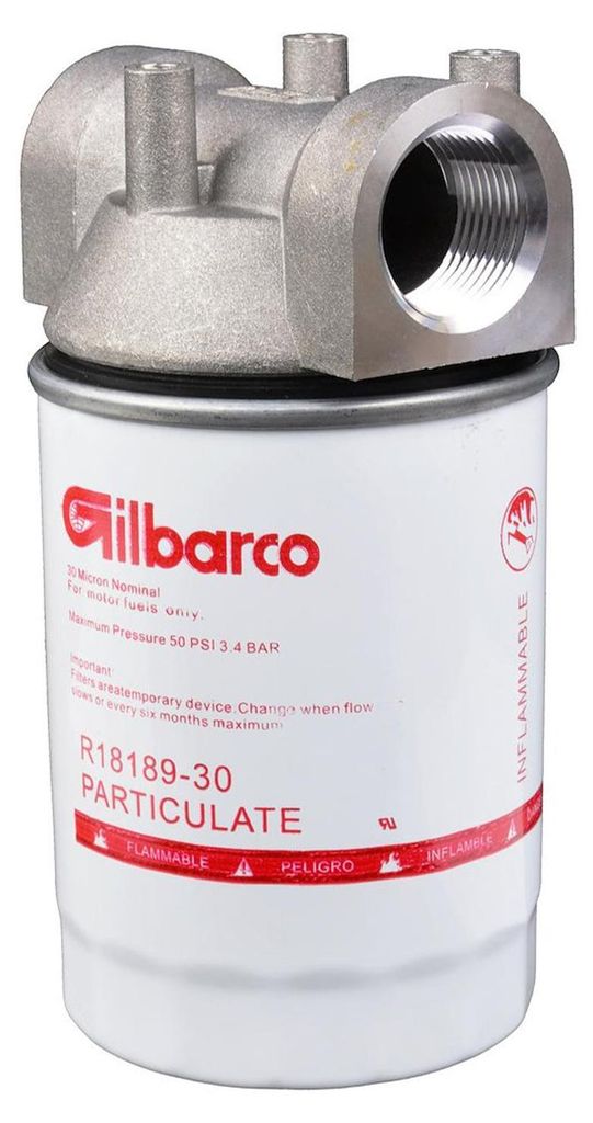 Filtro carburante per pompa travaso carburante con corpo in Immagine del prodotto 