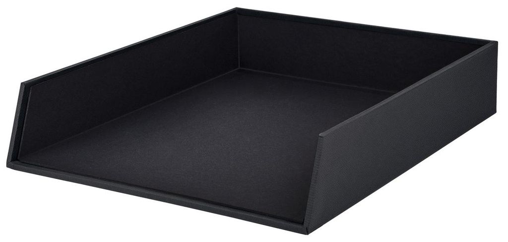 RÖSSLER Ablagekorb schwarz stapelbar schwarz 260x60x320mm