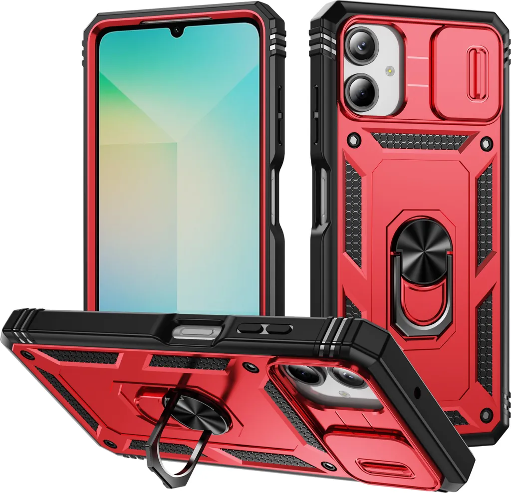 SEAHAI Cover per Google Pixel 8, Scorrevole [Protezione Fotocamera] Militare Antiurto Silicone Custodia, con 360° Anello Supporto Kickstand Rugged PC + TPU Bumper Case - Verde