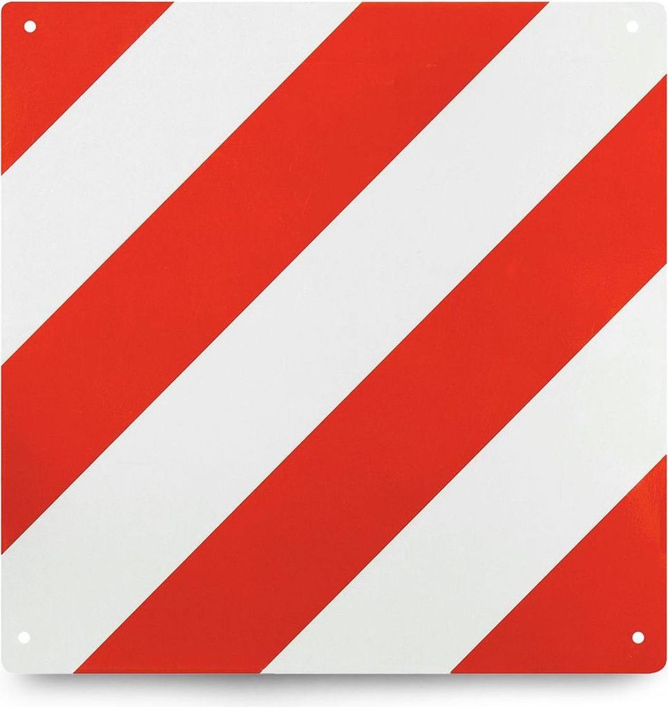 Reflektierendes Warnschild 50x50 cm, rot-weiß