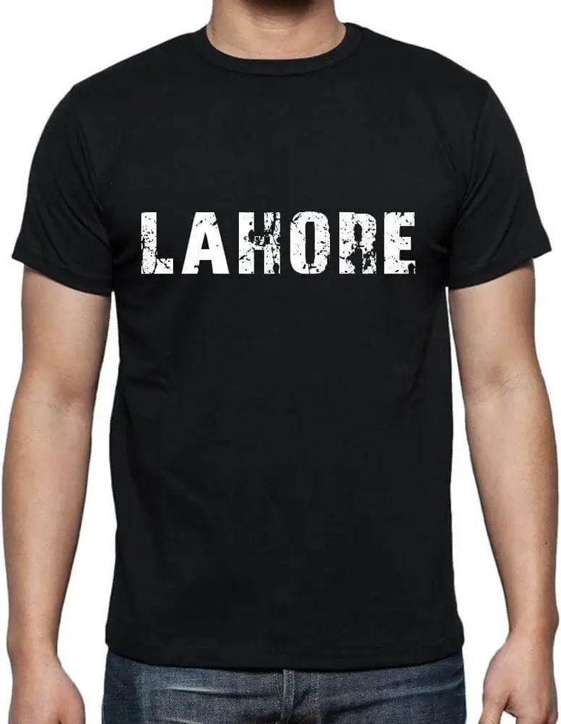 Herren Grafik T-Shirt Lahore Öko-Verantwortlich Vintage Jahrgang Kurzarm Lustige Druck Geburtstag Geschenk Mann