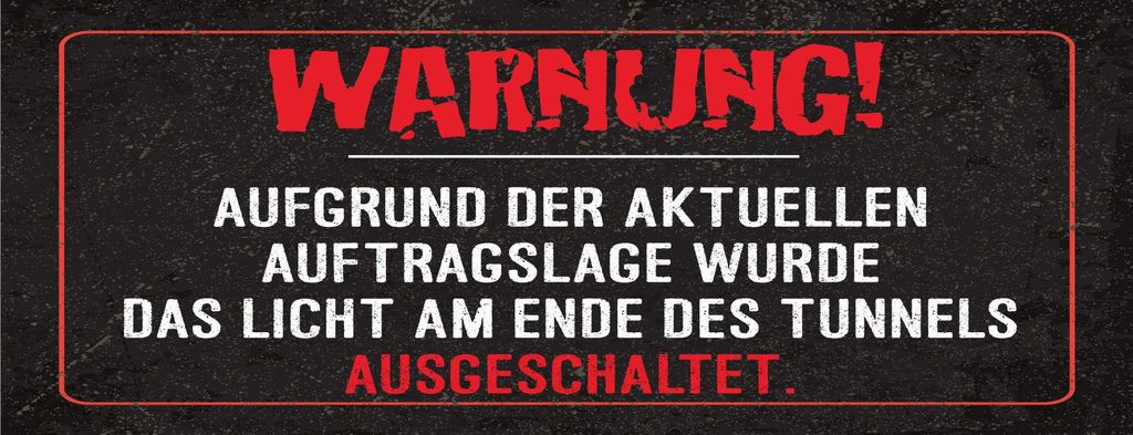 vianmo Holzschild 10x27 cm Warnung licht im tunnel