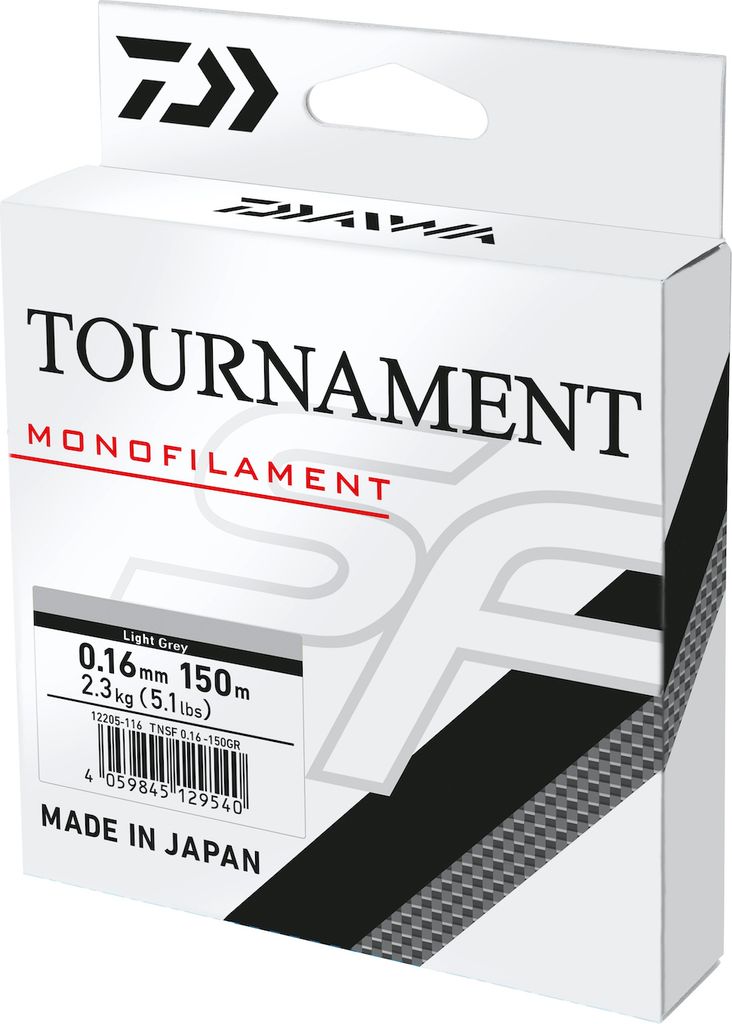 Daiwa Tournament SF Line 0,16mm 150m Grau-Transparent monofile Angelschnur