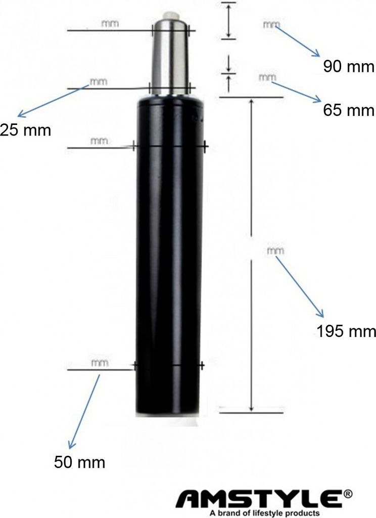 Gasdruckfeder Bürostuhl GASDRUCKDÄMPFER GASFEDER 195mm / Produktbild 