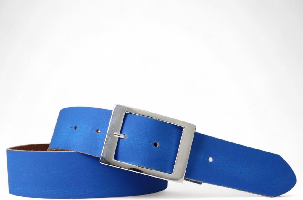 FRONHOFER Gürtel 3,8 cm rechteckige Gürtelschnalle silber, echt Ledergürtel Damen