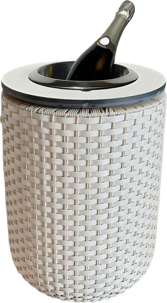 COOTAB Cooler Table LONDON 4-in-1 Loungetisch mit Edelstahl-Kühler - Champagner