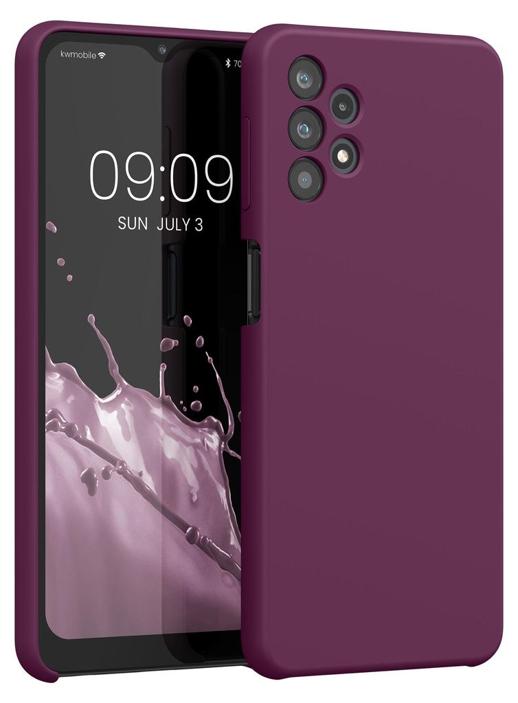 kwmobile Handyhülle für Samsung Galaxy A32 5G Hülle - Case Silikon - Kabelloses Laden - Schutzhülle Cover in Bordeaux Violett
