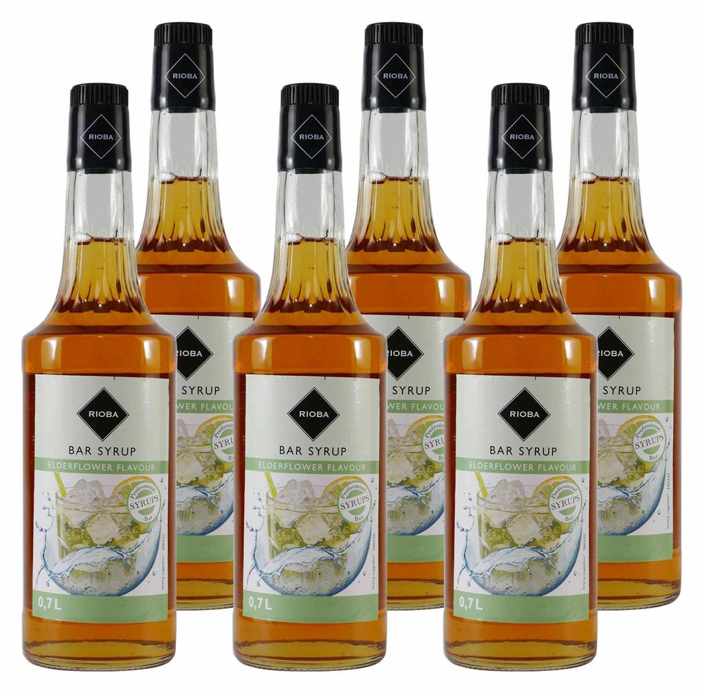 Rioba Elderflower (Holunderblüte) Syrup (6 x 0,7L) Produktbild 