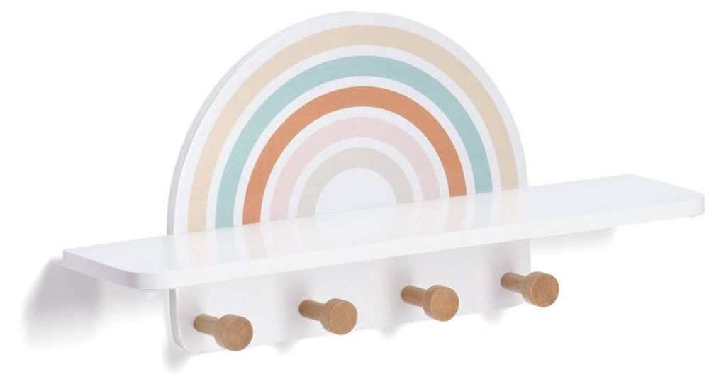 Kinder-Wandhalter für Kleidung mit Regenbogenmotiv, 48 x 12 Produktbild 