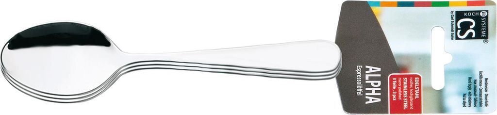 ALPHA Espressolöffel, 11 cm, Edelstahl rostfrei 18/10