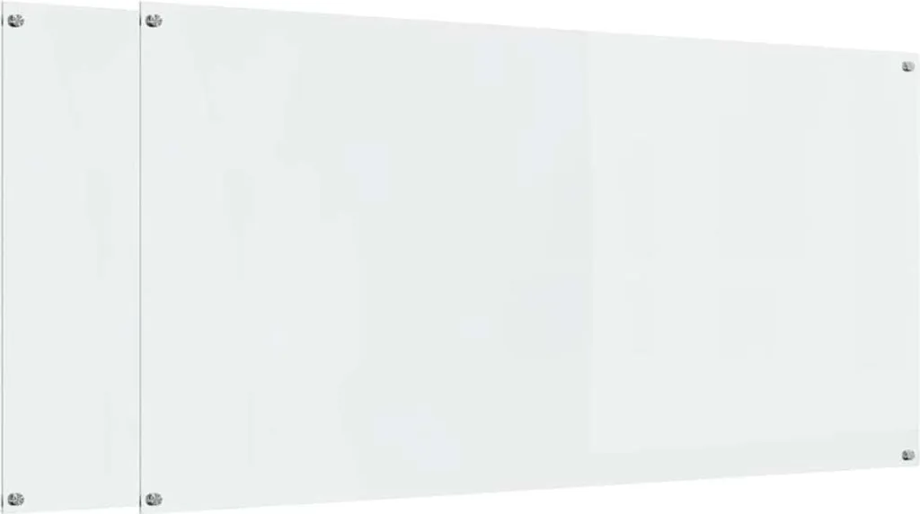 Set 2 Pannelli Paraschizzi in Vetro Trasparente 120x60 cm vidaXL