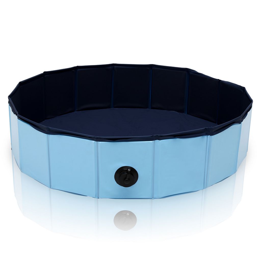 Fiqops Hundepool Sonstiges Hundezubehör Faltbar Hunde und Katzen Faltbarer Kinder Gut Abgedichtet Kunststoff 80*20CM