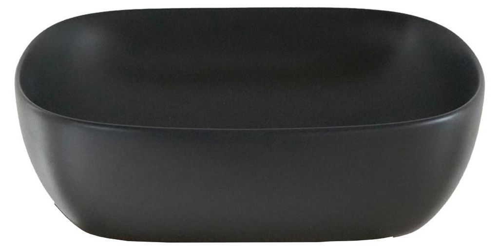 Ovales Waschbecken schwarze Keramik modern
