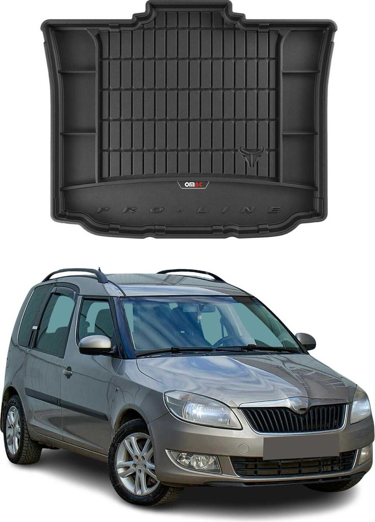OMAC Gummi Kofferraumwanne für Skoda Roomster 2006-2015 TPE Laderaumwanne