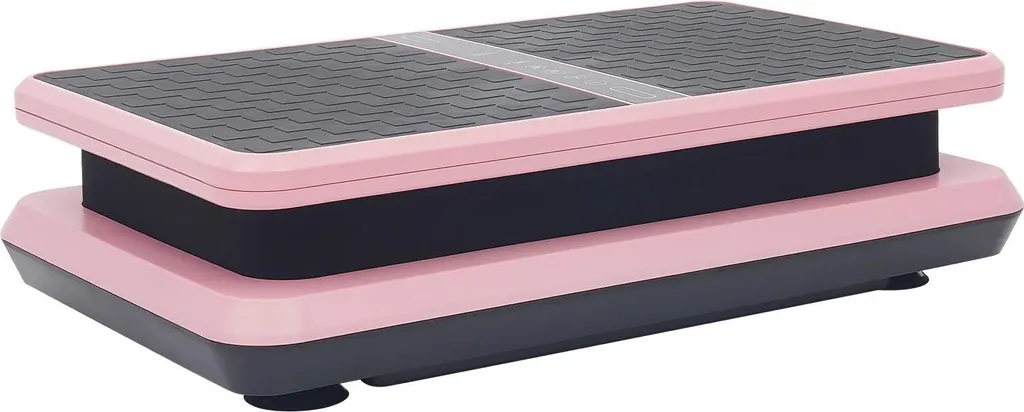 Plaque vibrante fitness 150 kg avec bandes élastiques de sport roses