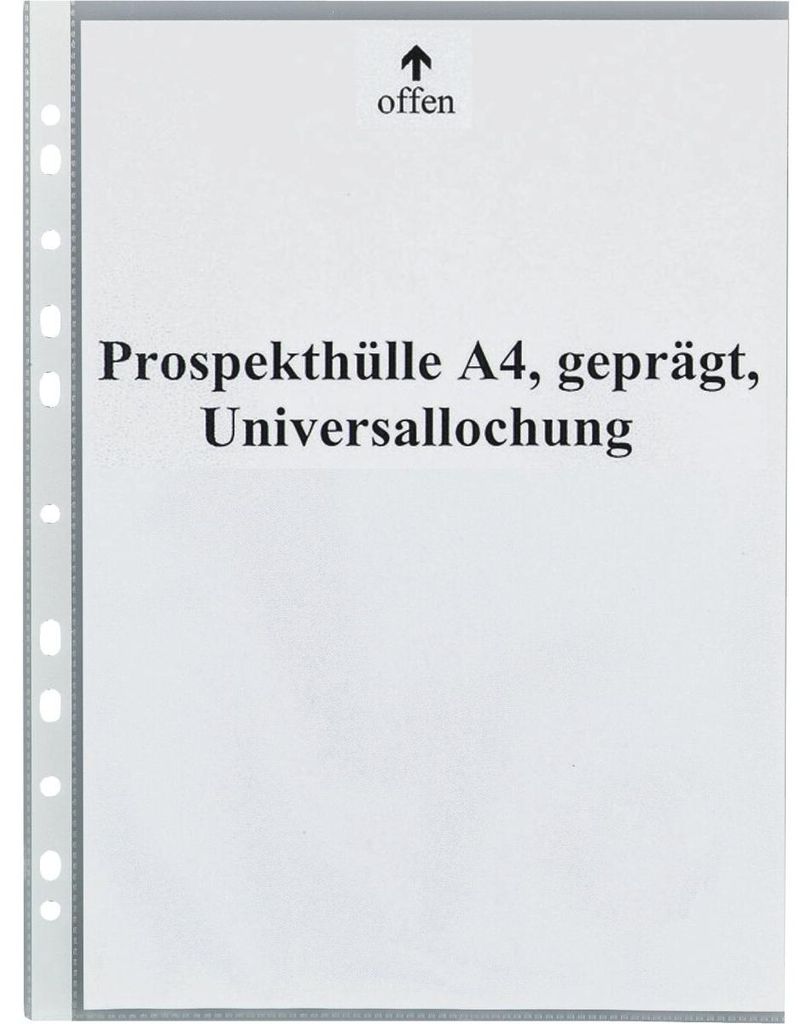 Soennecken Prospekthülle 1502 DIN A4 PP transparent 100 Produktbild 