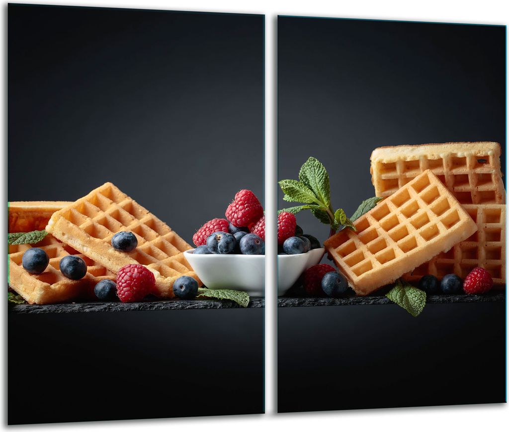 Herdabdeckplatten 2 teilig 30x52 Glaskeramikfeld Abdeckung Glas Essen