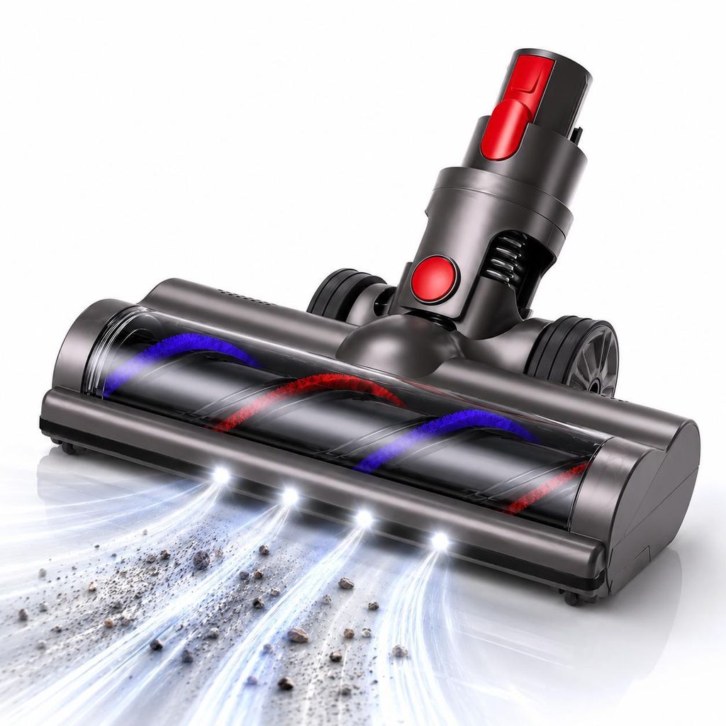 Verwicklungsfreier Ersatz-Staubsaugerkopf mit Schnellverschluss für Dyson V7V8V10V11V15 Motorisierte Bürstenwalze für Teppiche, Läufer und Hart...