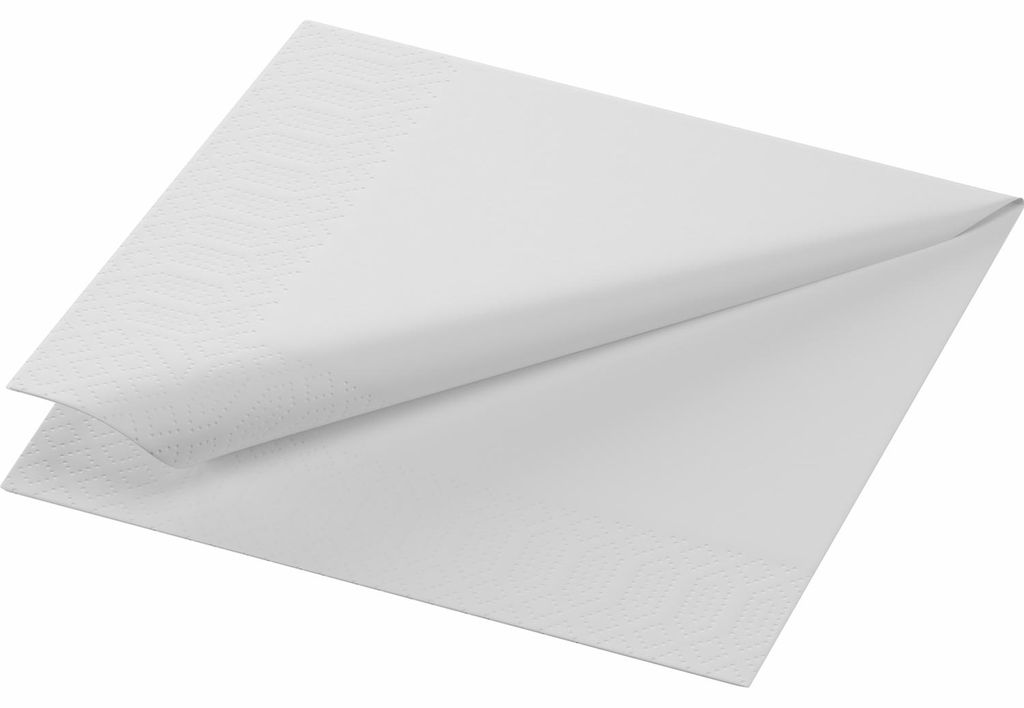 250 tovaglioli da cocktail DUNI, bianchi, 3 veli, 24x24 cm, Immagine del prodotto 