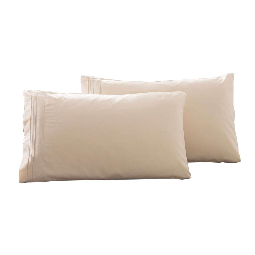 2pcs Solid Color Pillowcase No-Billing Fine Workmanship bequeme delikat-Beige ,Größen:S