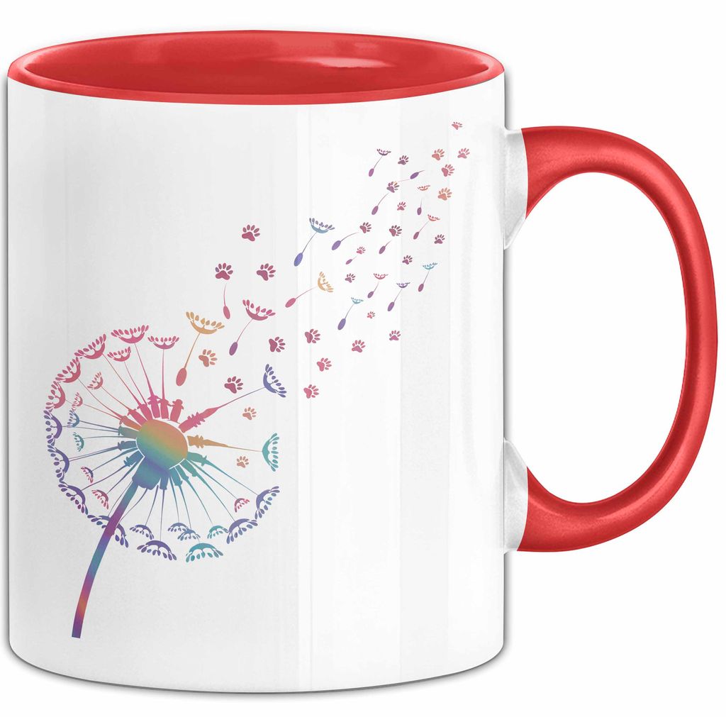Hund Tierliebhaber Tasse Geschenk Lustige Geschenkidee Spruch (Rot)