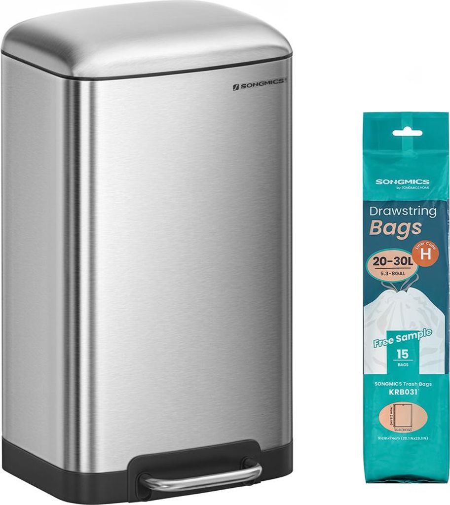 Mülleimer 30 l Edelstahl