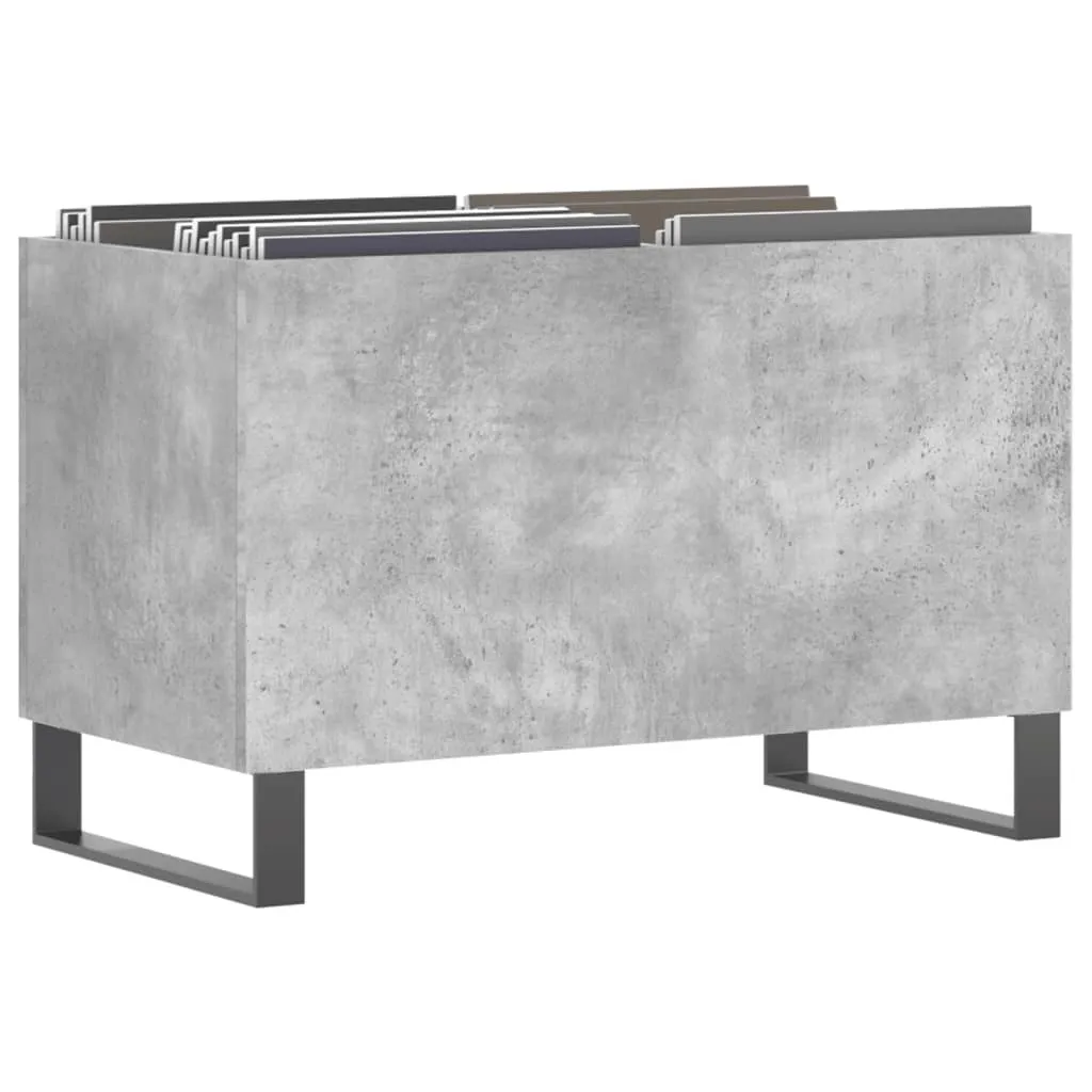 Mobile Porta Dischi Grigio Cemento 74,5cm | Design Moderno Industrial
