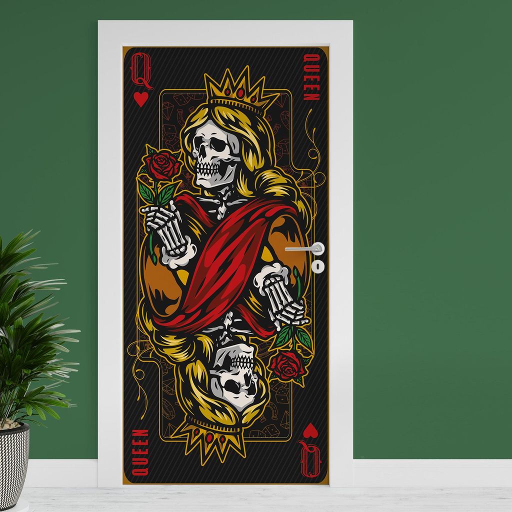 Türfolie "Queen of Hearts" 90x200cm Türposter Deko Aufkleber Folie Tapete TF03-22
