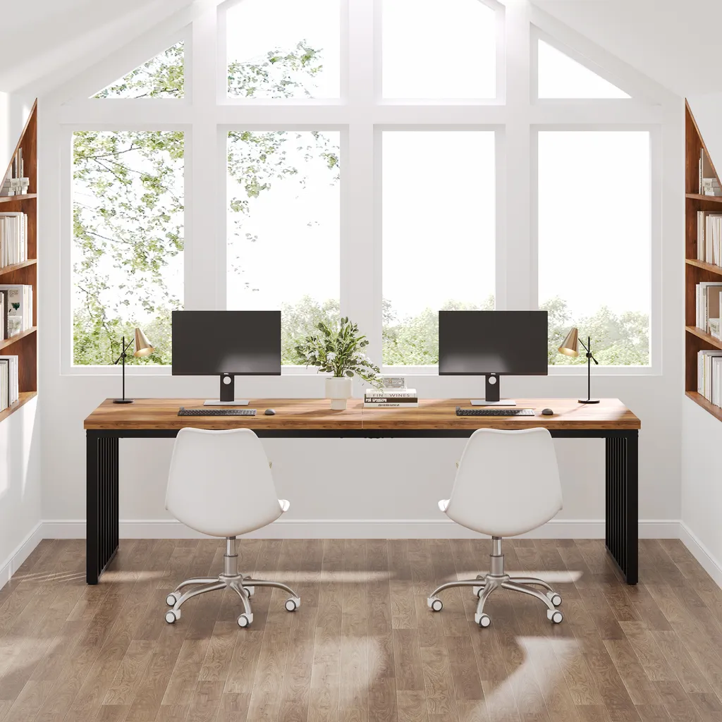 Poste de Travail 180 cm Idéal Bureau à Domicile et Multitâche Professionnel